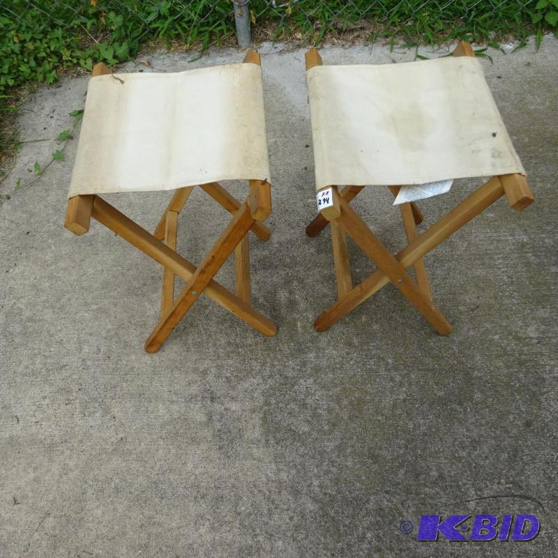 lot 294 image: 2 Fold up Stools...