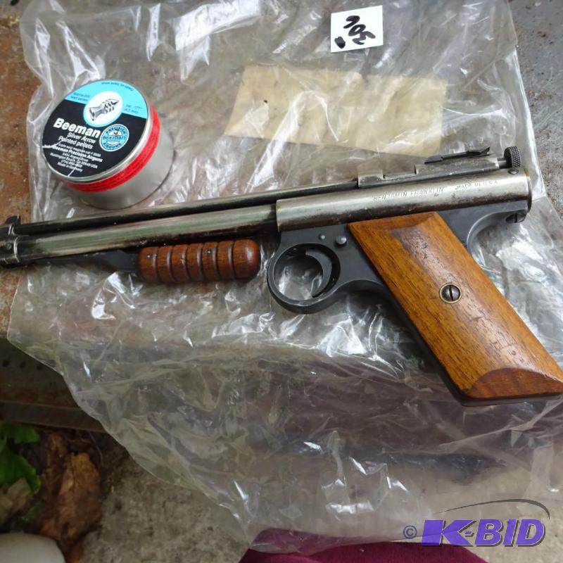 lot 306 image: Benjamin Franklin Air Power Pellet Gun-Small ...