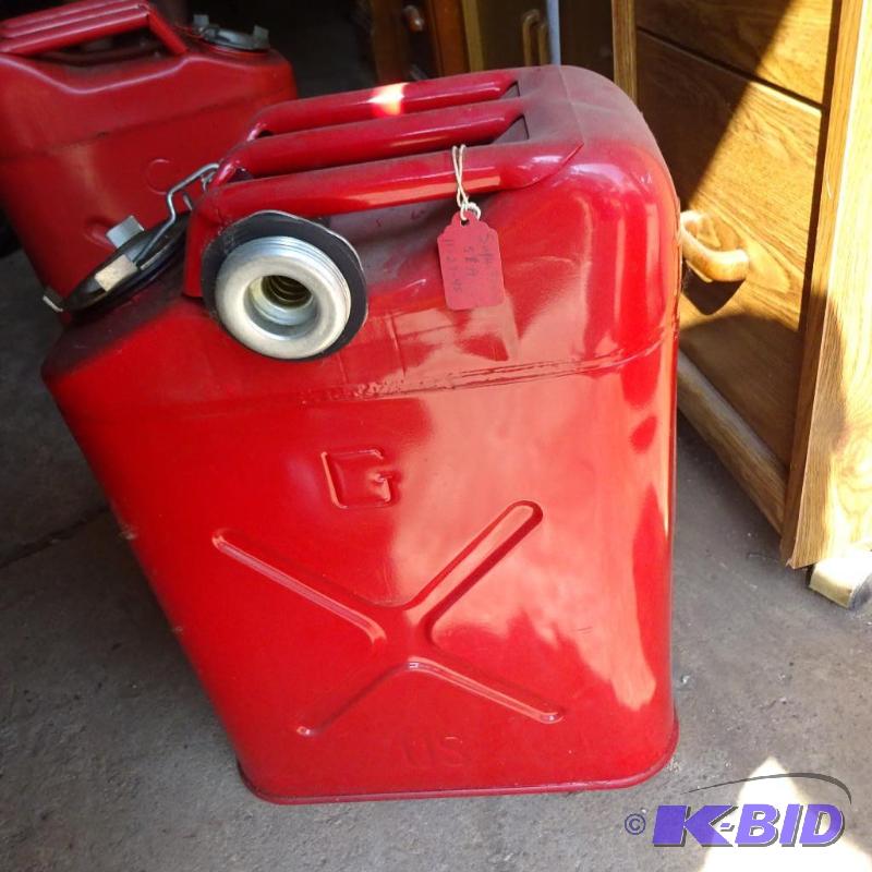 lot 37 image: 5 Gal steel Gas Can With Spout...