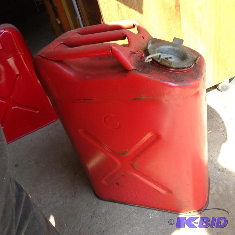 lot 38 image: 5 Gal steel Gas Can...