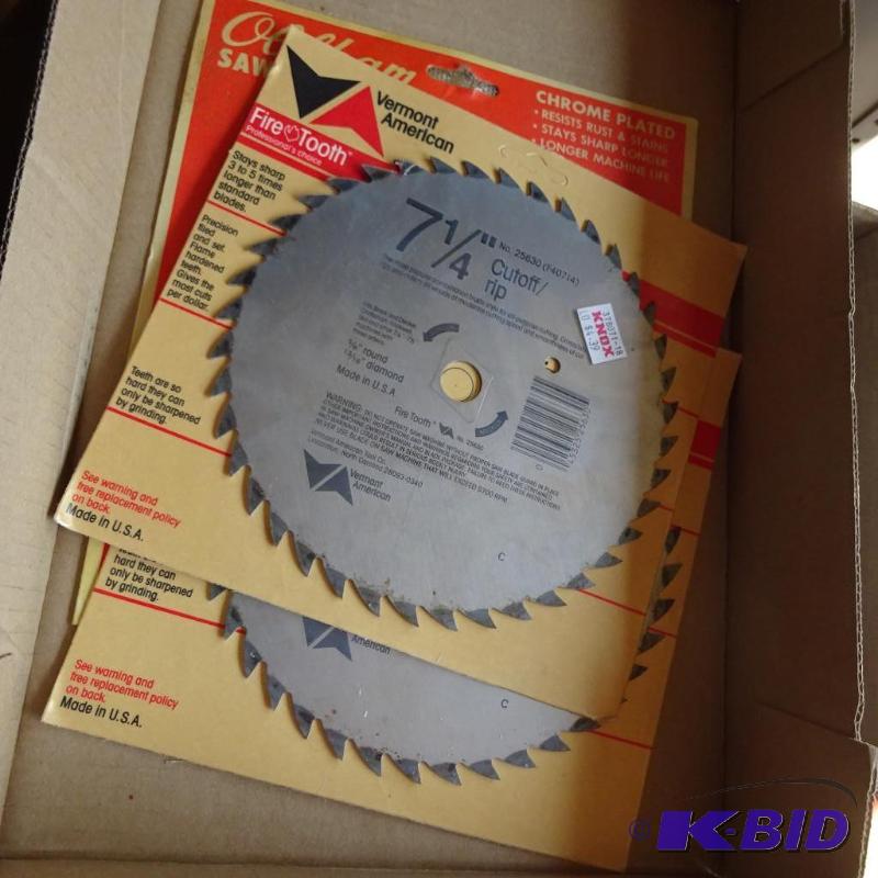 lot 43 image: 3 new 7 14 Saw Blades...