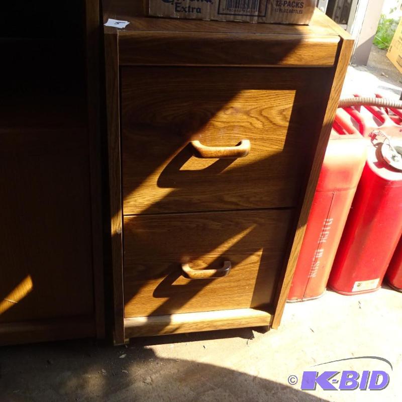 lot 5 image: 2 Drawer Laminate File Cabinet...
