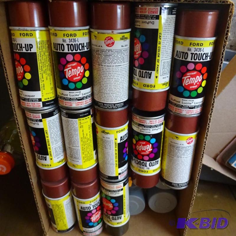 lot 52 image: Box Of Misc Spray Paints...
