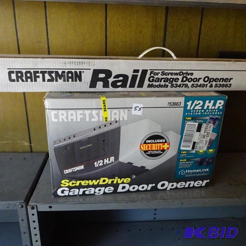 lot 55 image: Brand New Craftsman 12 HP Garage Door Opener...