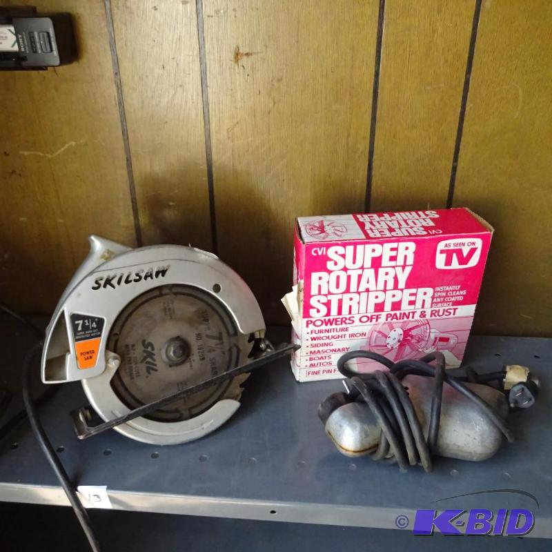 lot 70 image: Super Rotary Stripper Skil Mod 574 7 14 Saw....
