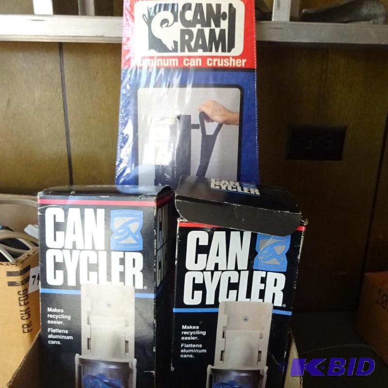 lot 78 image: 3-New Aluminum Can Crushers...