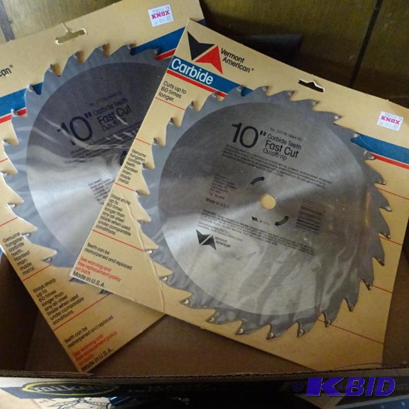 lot 90 image: 2 New 10" Saw Blades...