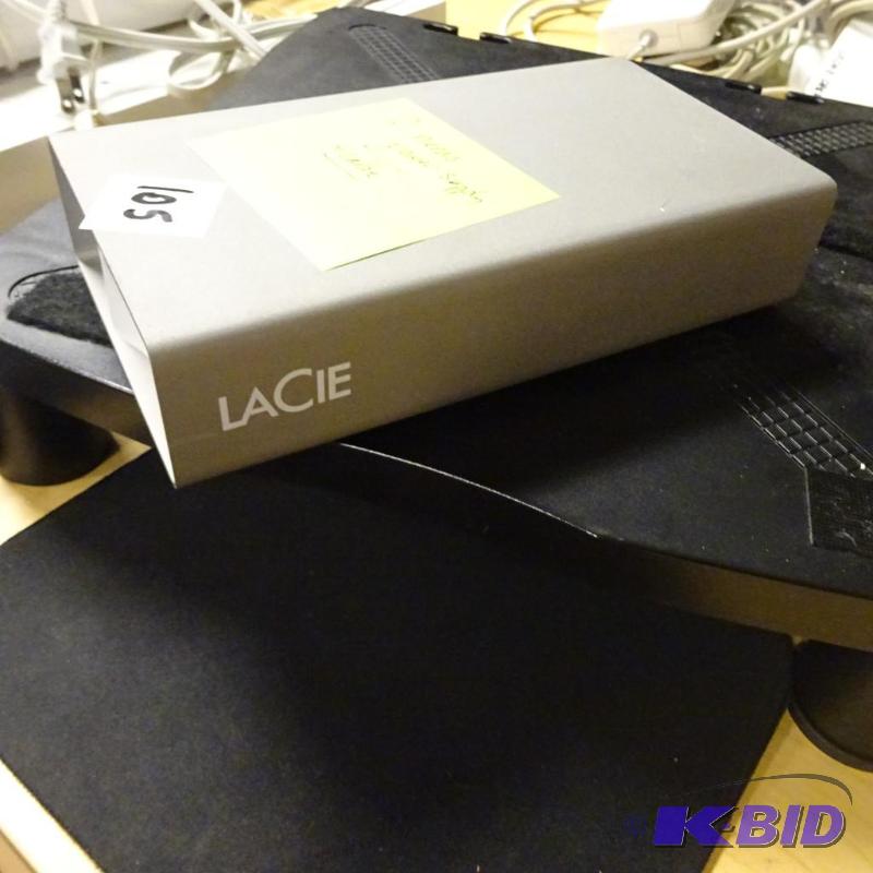 lot 105 image: Lacie external hard drive...