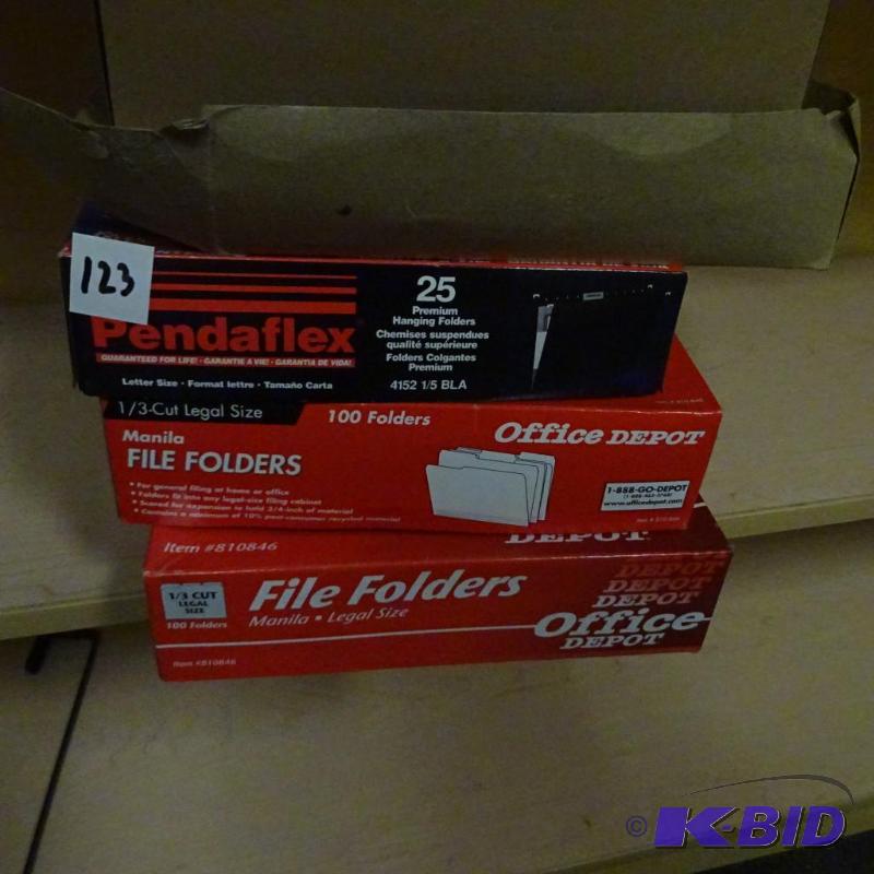 lot 123 image: File folders...