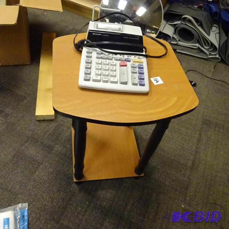 lot 164 image: Laminate stand. Printing calculator...