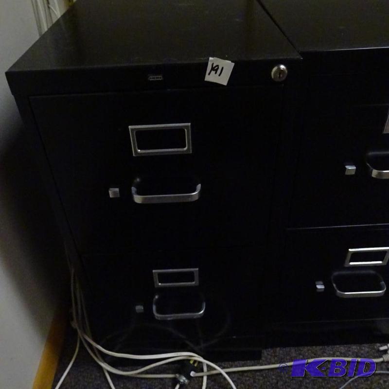 lot 191 image: 15" metal 2 drawer file cabinet...