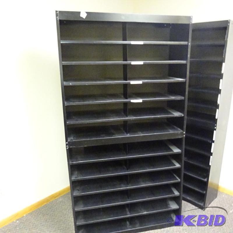 lot 200 image: Metal paper work sortiing cabinet. 38 x 13 x ...