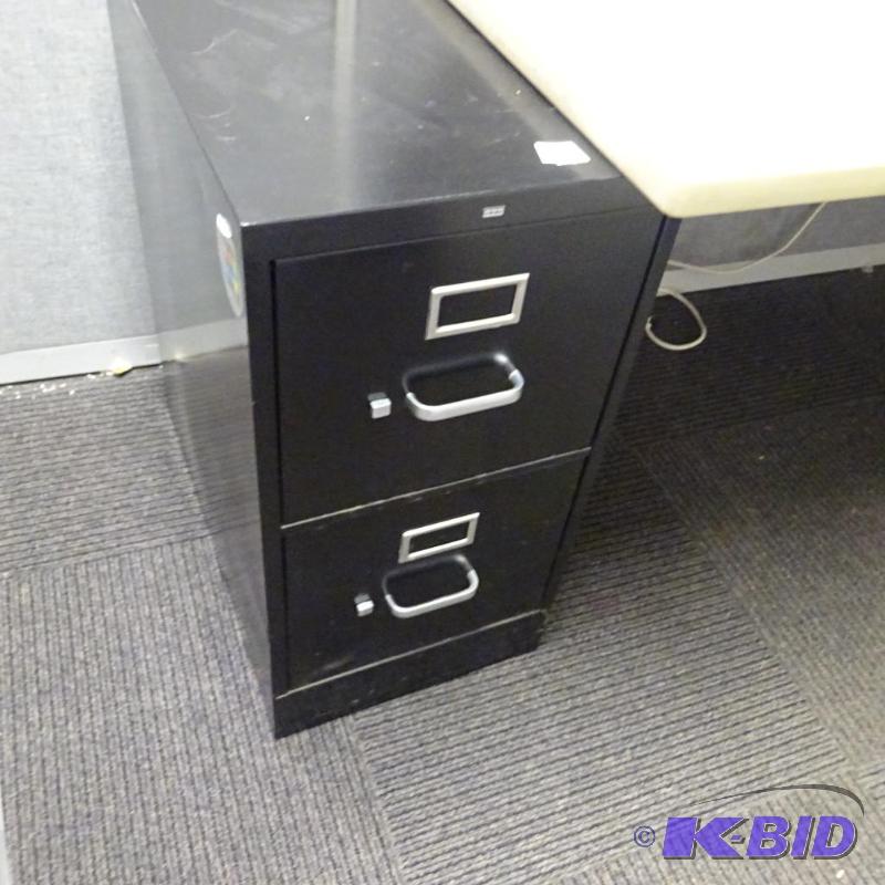 lot 218 image: 15" metal 2 drawer file cabinet...