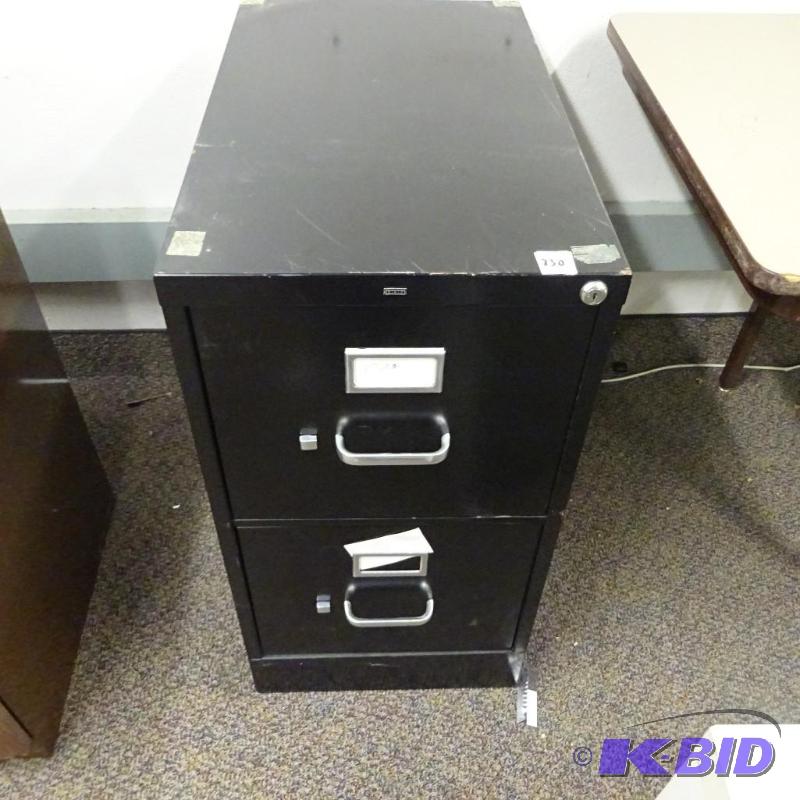 lot 230 image: 15" metal 2 drawer file cabinet...