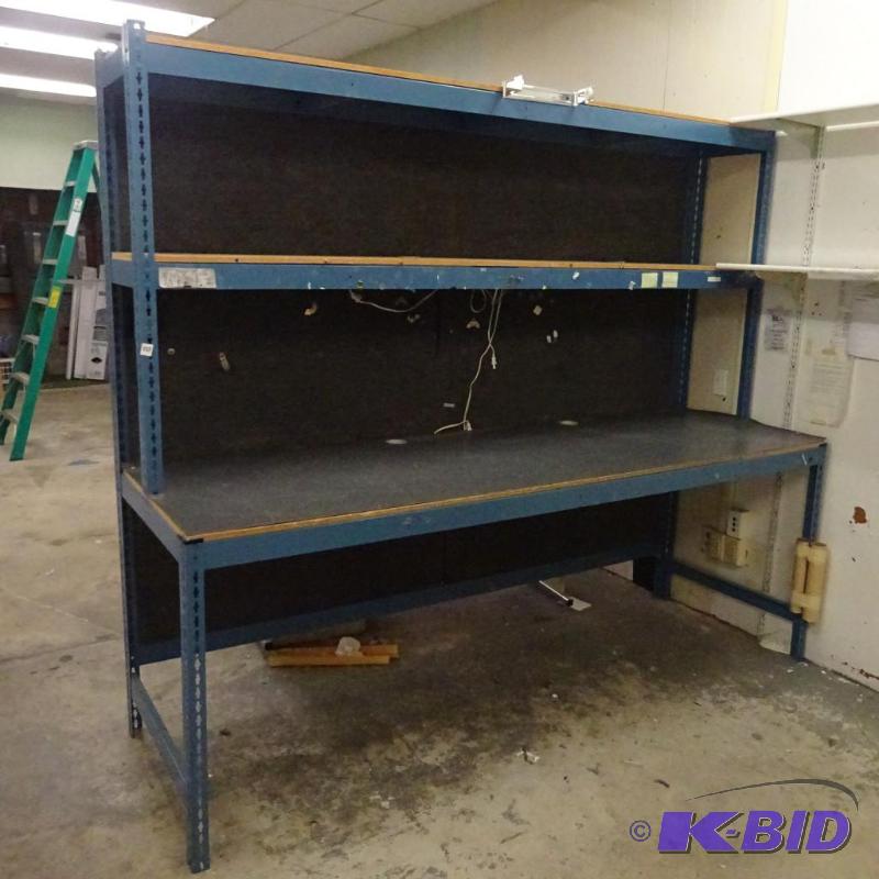 lot 237 image: Work bench  tech bench. 96 x 31 x 84. Buyer ...