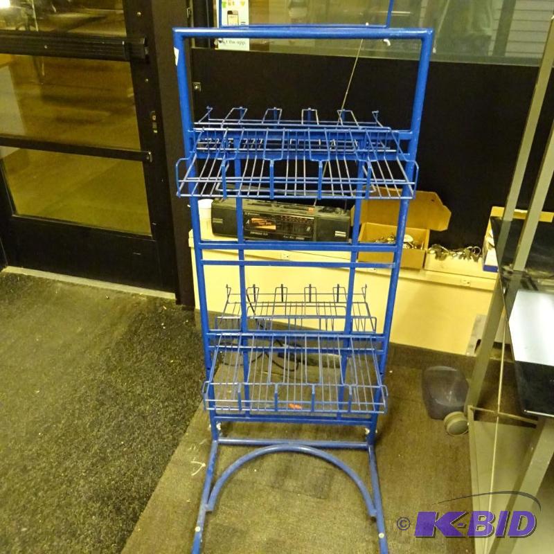 lot 244 image: Metal double sised retail display rack...