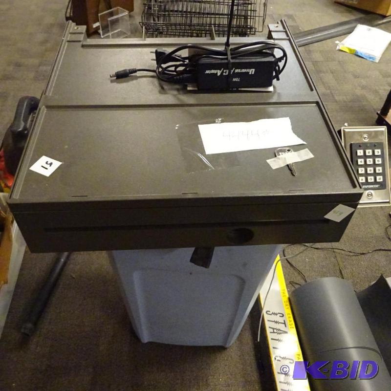 lot 51 image: Electronic cash drawer. With keypad. Electron...
