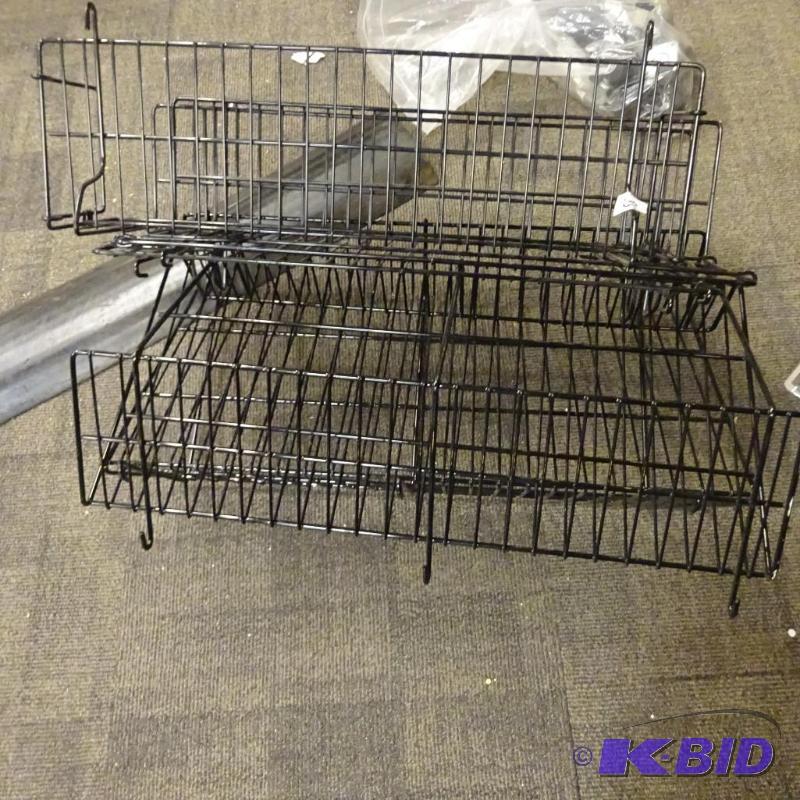 lot 55 image: Metal retail hanging racks...