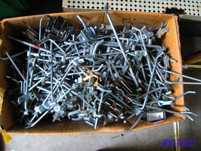 lot 100 image: box full of grid wall hooks...