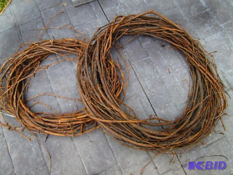 lot 103 image: Pair of vine wreaths, one is approx 20 the ot...