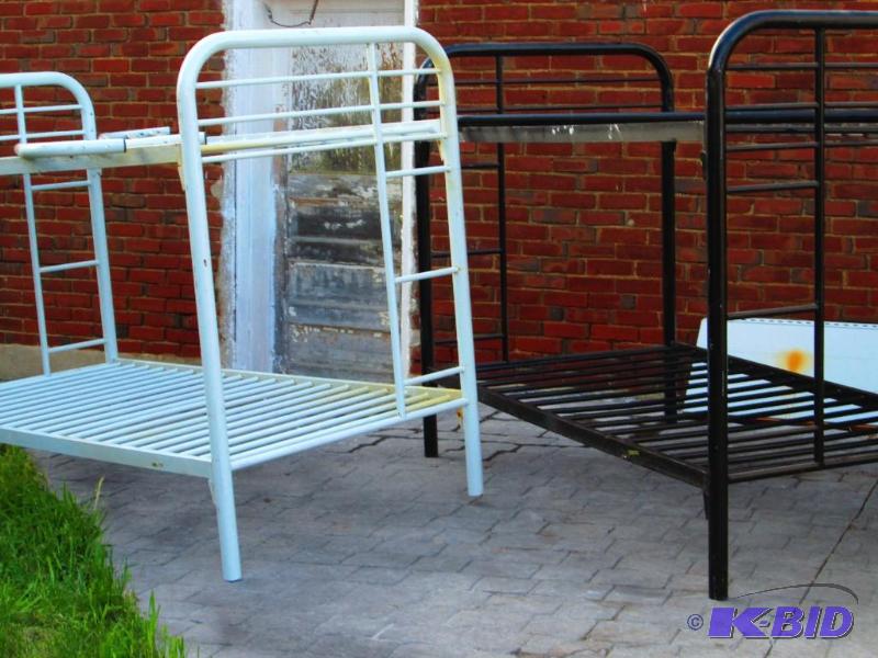 lot 133 image: Matching black and white bunk beds....White o...