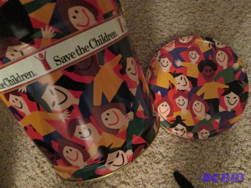 lot 158 image: Save the children collectible tin...