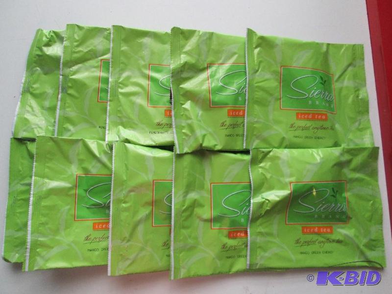 lot 219 image: Lot of 10 Sierra ice tea packets. Pomegranite...