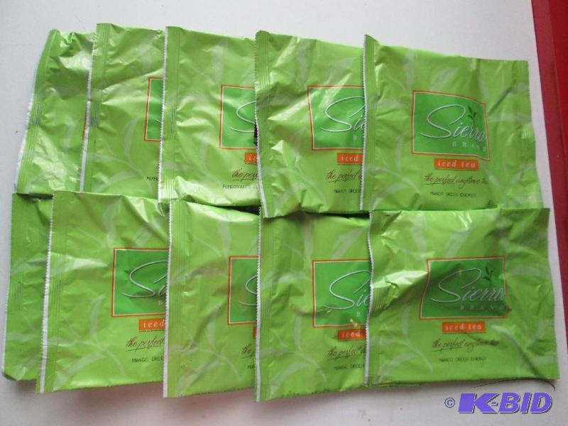 lot 220 image: Lot of 10 Sierra ice tea packets. Pomegranite...