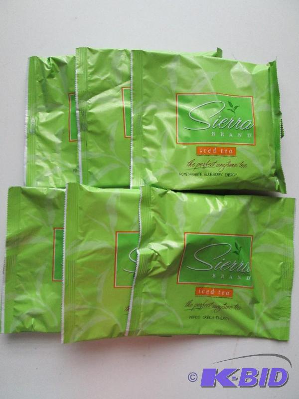 lot 221 image: Lot of 6 Sierra ice tea packets. Pomegranite ...