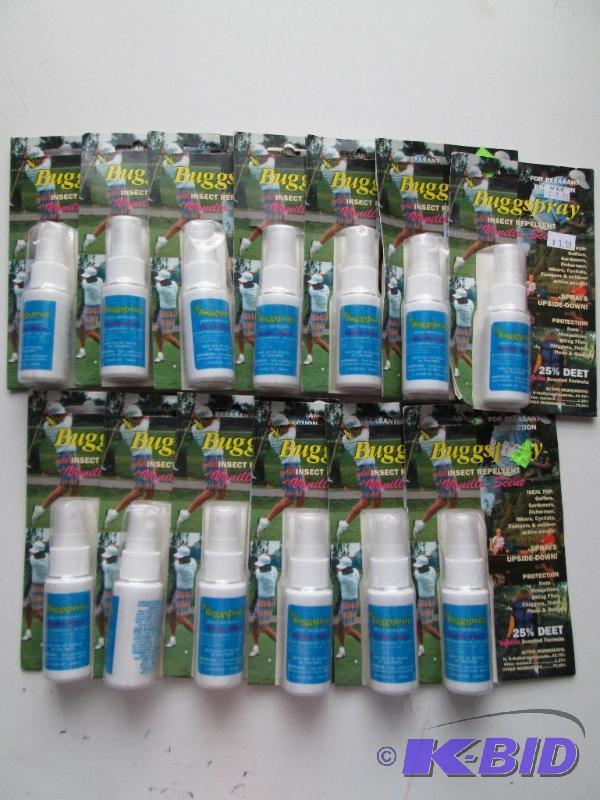lot 224 image: Lot of 13 new packages of Buggspray insect re...