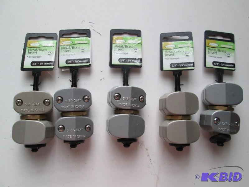 lot 225 image: Lot of 5 metalbrass inserts for hose mending...