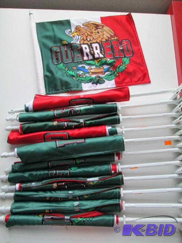 lot 226 image: Lot of 12 flags with Mexico colors and differ...