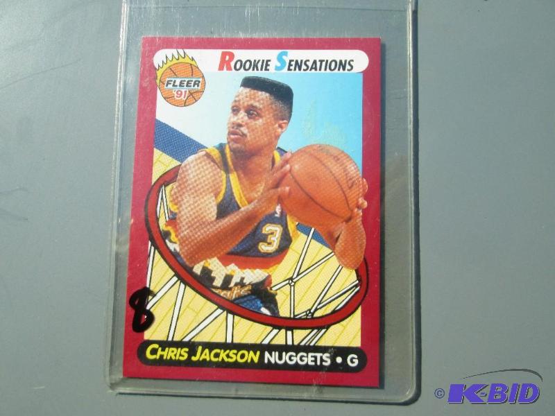 lot 314 image: 91 Fleer Rookie Chris Jackson...