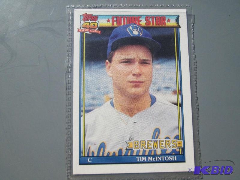 lot 316 image: 91 Topps Tim McIntosh...