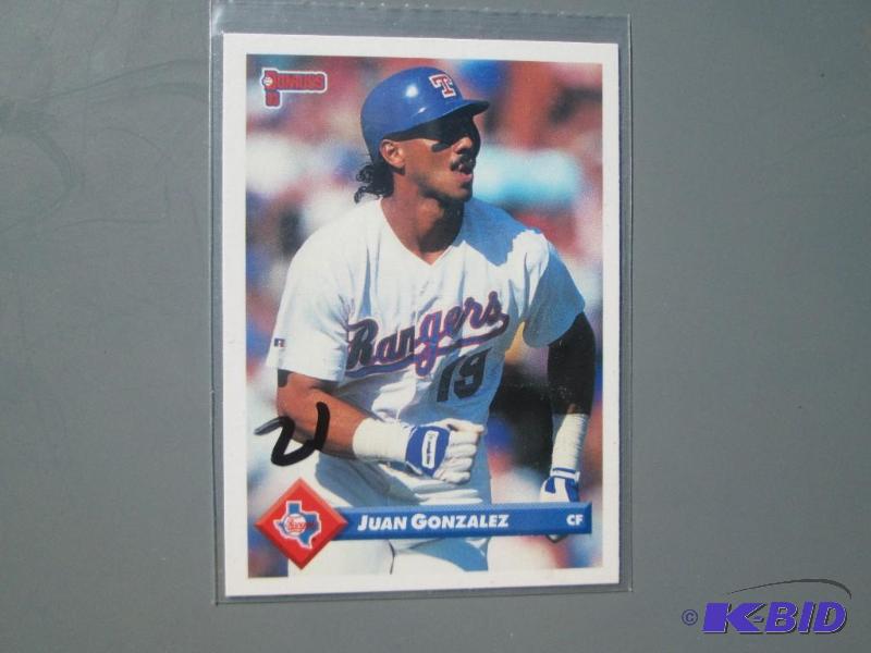 lot 323 image: 93 Donruss Juan Gongalez...
