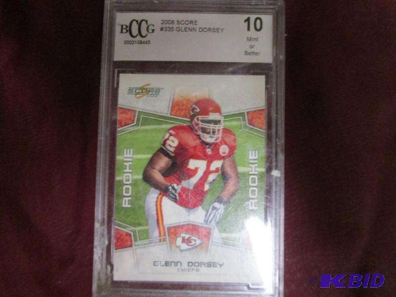 lot 344 image: Glenn Dorsey mint or better sealed card Score...