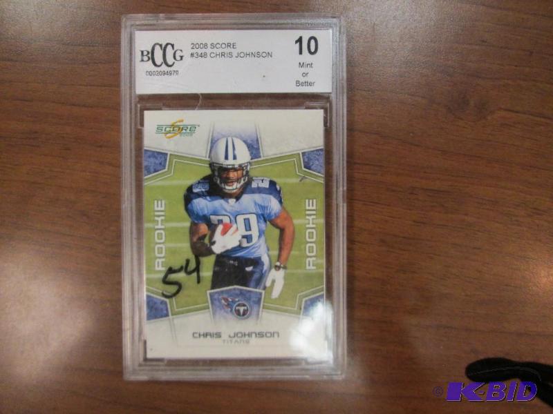 lot 346 image: 2008 Score Chris Johnson mint or better seale...
