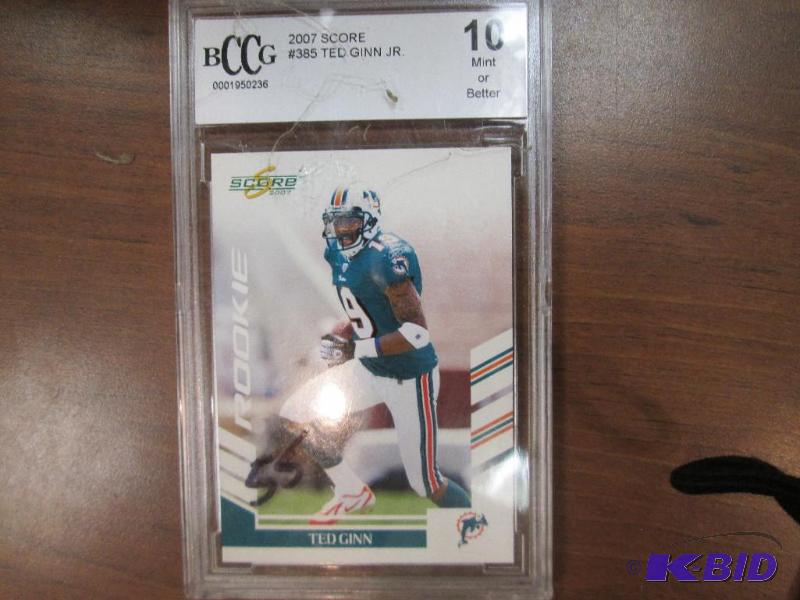lot 347 image: 2007 Score Ted Ginn mint or better sealed car...