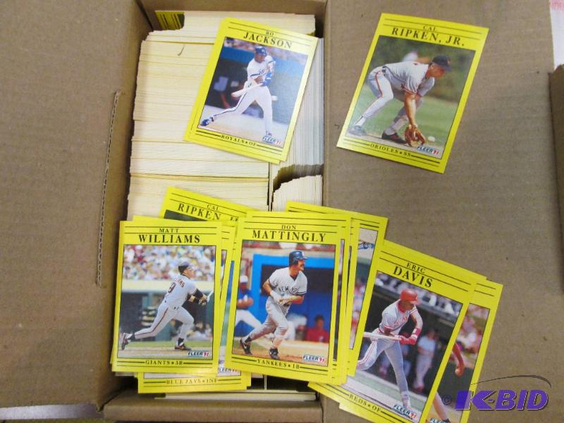 lot 354 image: Box of mainly 91 Fleer...