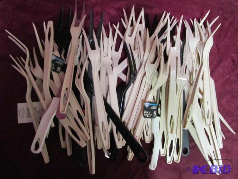 lot 374 image: Lot of approximately 30 plastic meat forks. N...