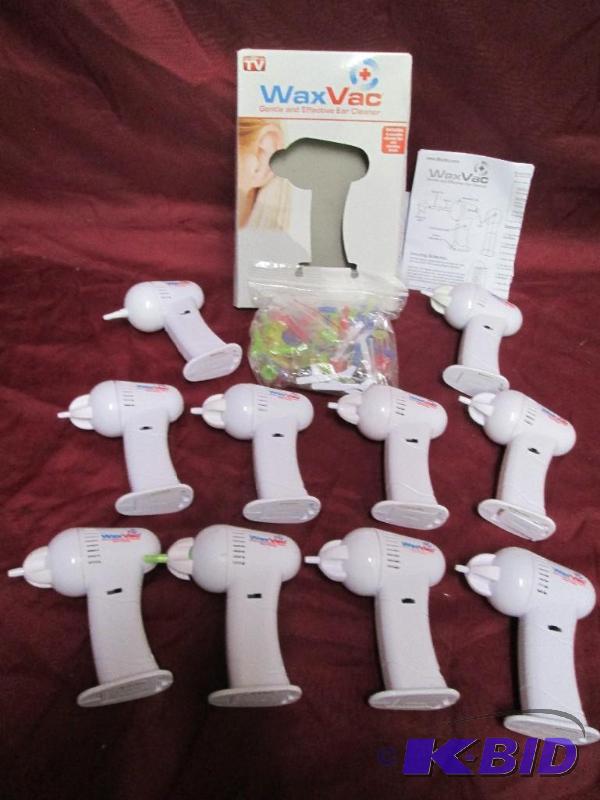 lot 480 image: Lot of 10 WaxVac ear cleaners with tips and c...