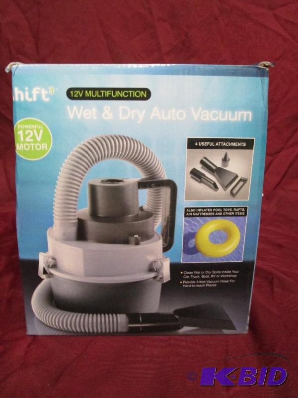 lot 496 image: Shift 12 volt wetdry vacuum cleaner with att...
