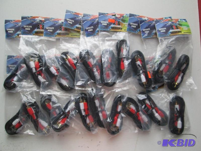 lot 57 image: Lot of 20 audiovideo cables, new in packages...