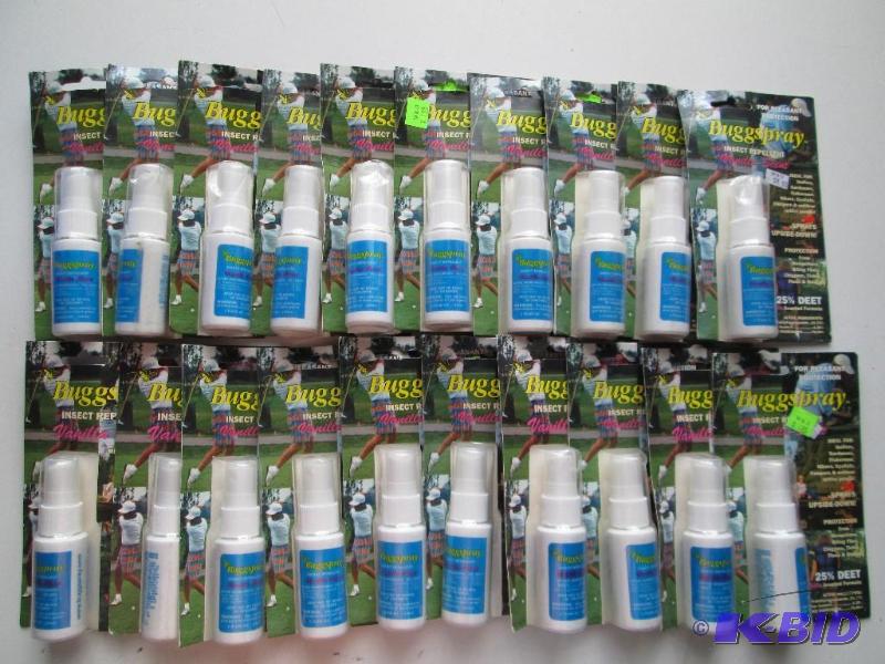 lot 58 image: Lot of 20 Buggspray single ounce bottles. Van...