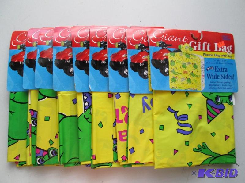 lot 64 image: Lot of 9 giant gift bags with tags. Each meas...