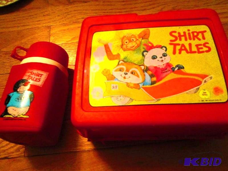 lot 69 image: Vintage Shirt Tales lunch box and thermos...