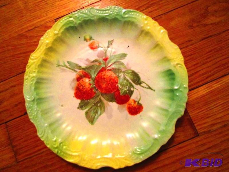 lot 77 image: Strawberry theme plate...