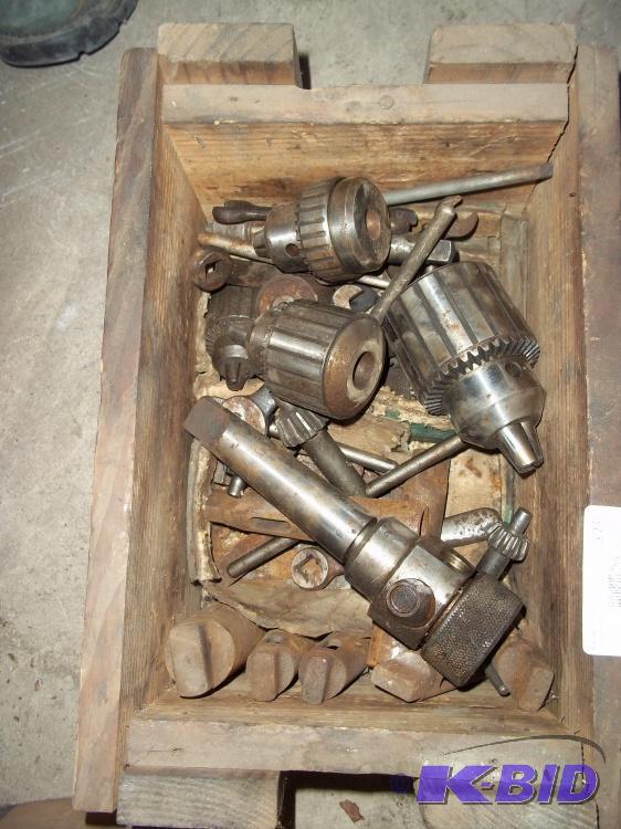 lot 178 image: Box of Drill Chucks, Taper Drill Adapters