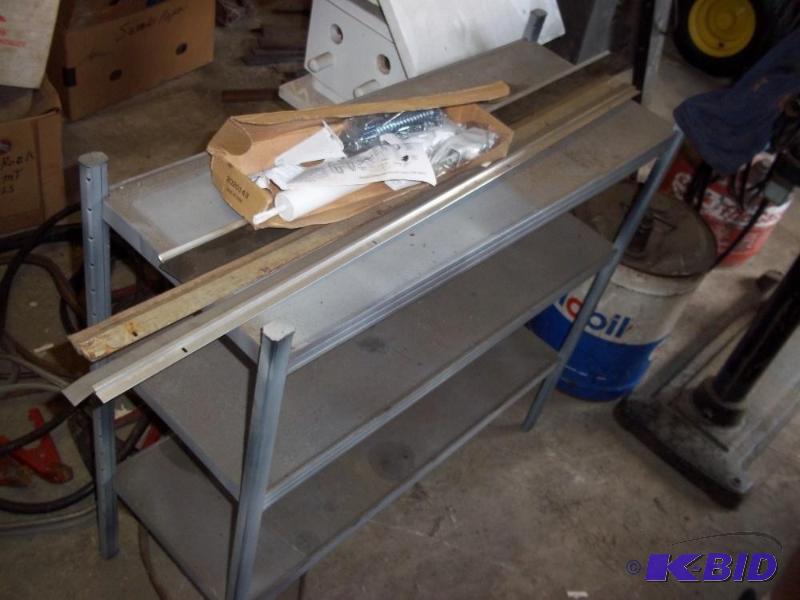lot 281 image: Steel shelf wscreen door hardware