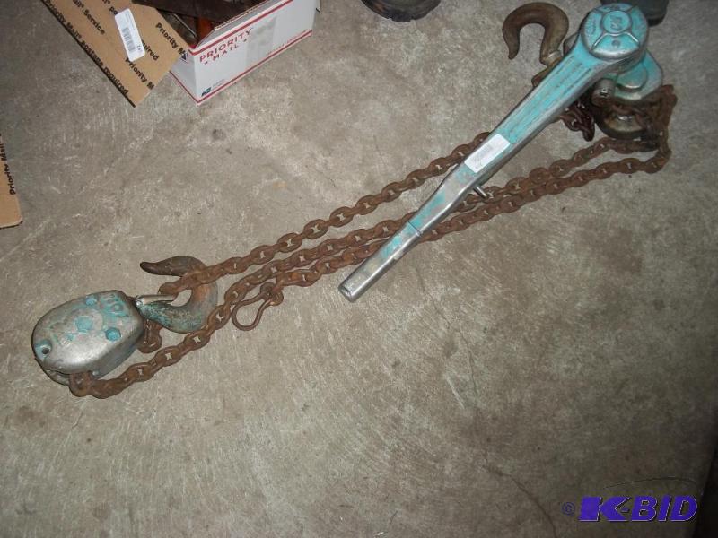 lot 298 image: 3 ton ratcheting  chain hoist